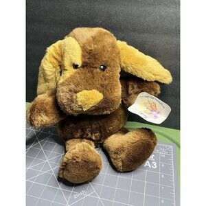 Vintage 1995 Kmart Fordlet Brown 14" Stuffed Plush Puppy Dog Huggable